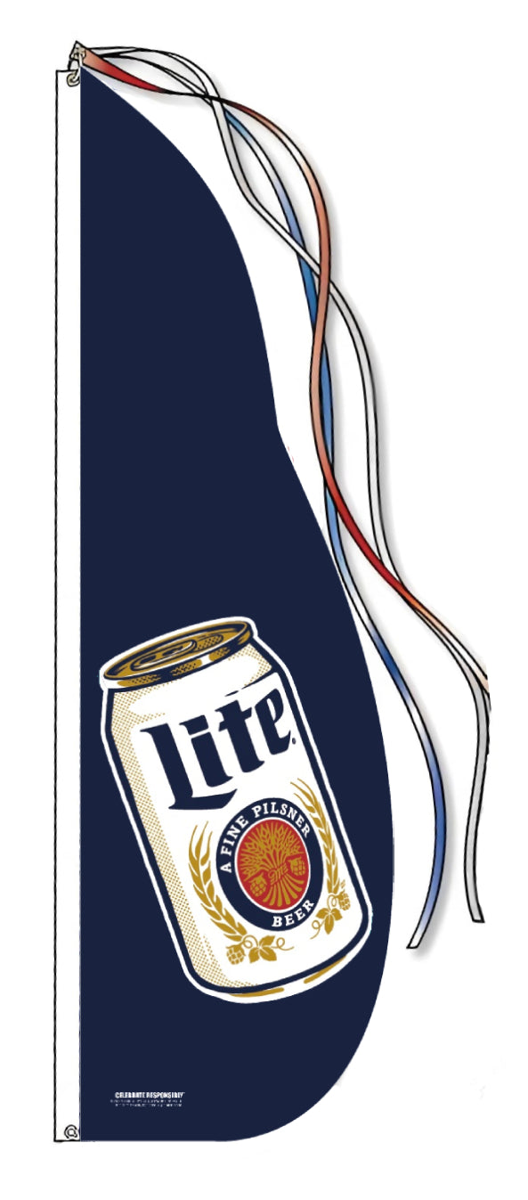 Miller Lite Feather Dancer Flags