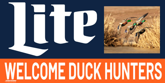 Lite Welcome Duck Hunters 24" x 48" Banner