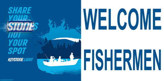 Keystone  Welcome Fishermen 36" x 60" Banner