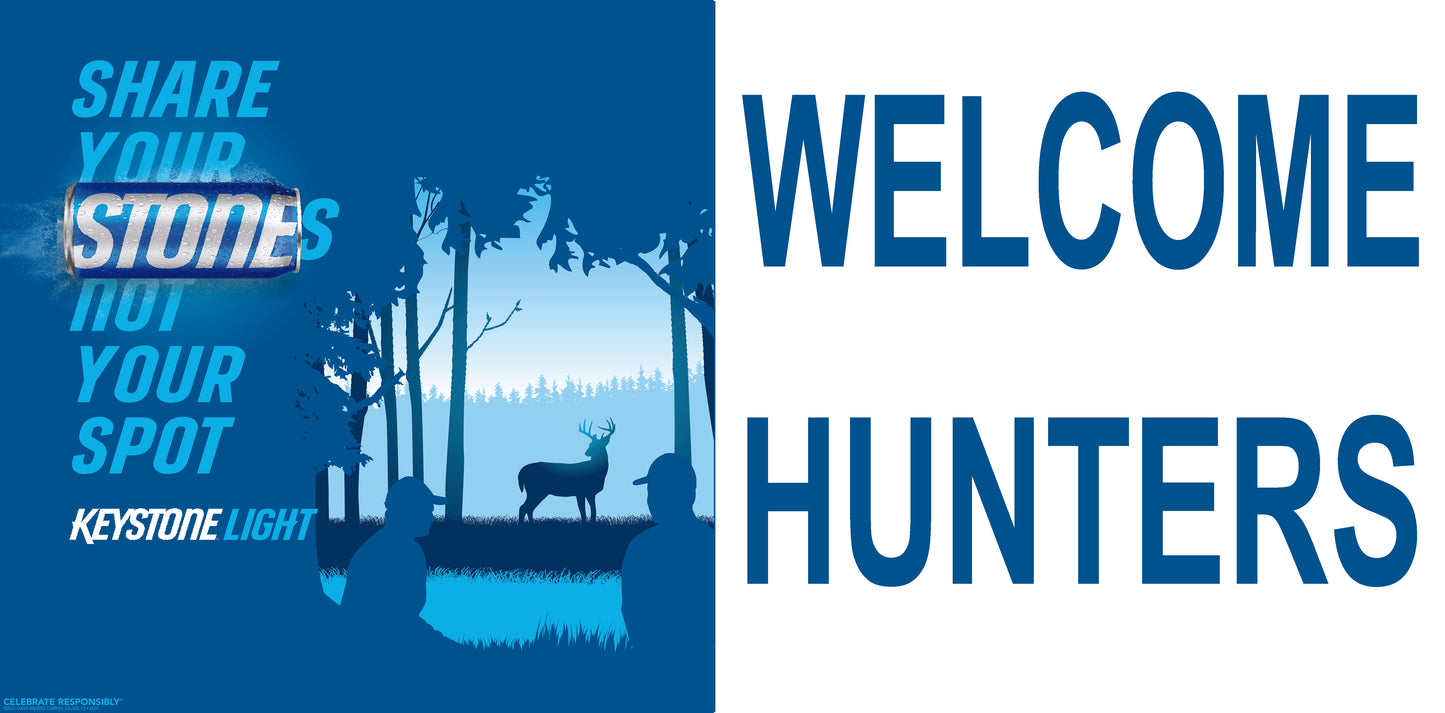 Keystone  Welcome Deer Hunters 36" x 60" Banner