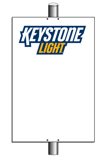 Keystone Light Pole Sign (25 Per Box)