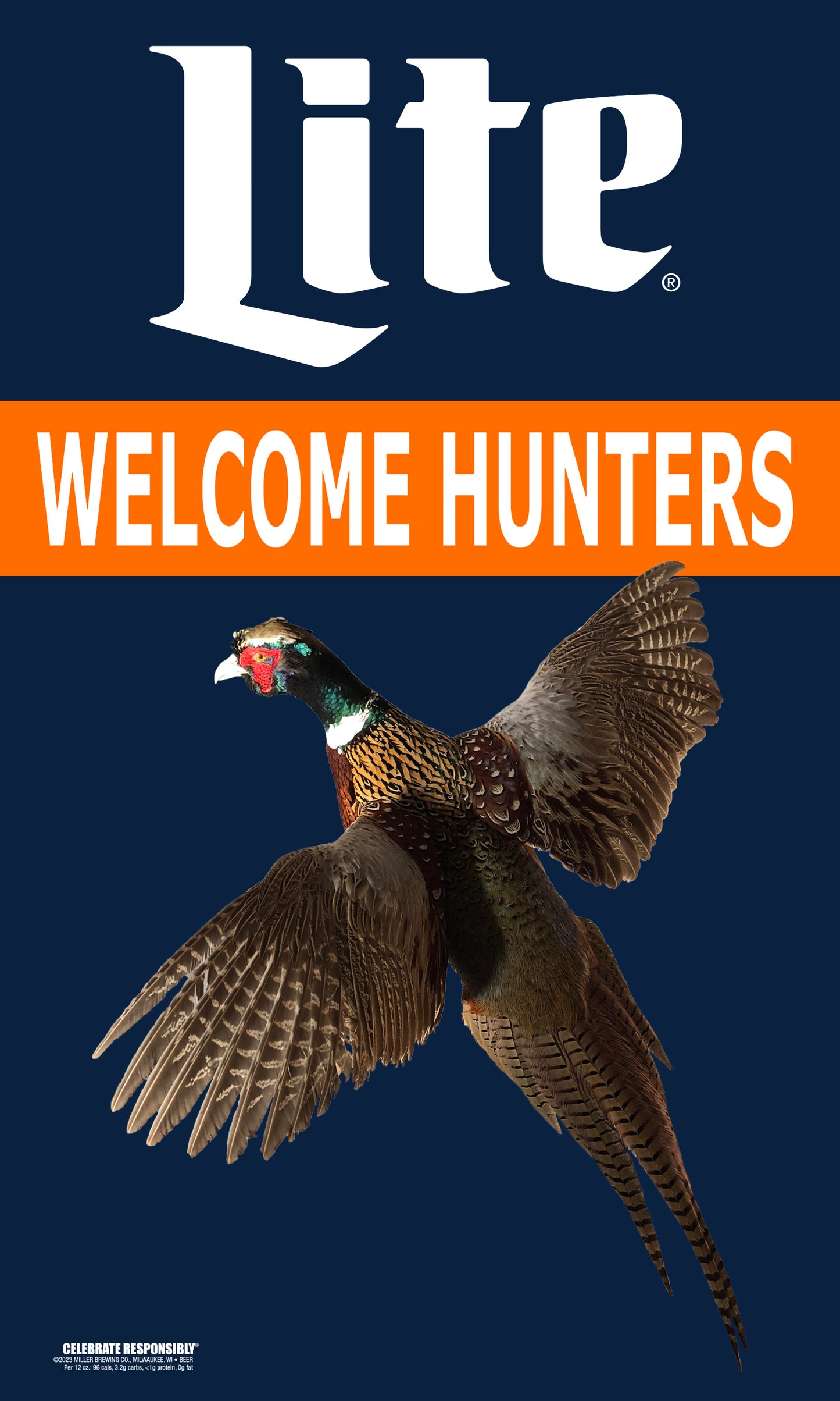 Lite Welcome Pheasant Hunters 24" x 40" Banner