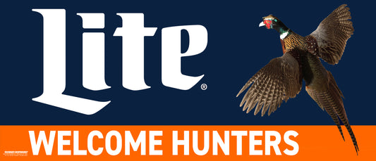 Lite Welcome Pheasant  Hunters 14.5" x 34" Banner