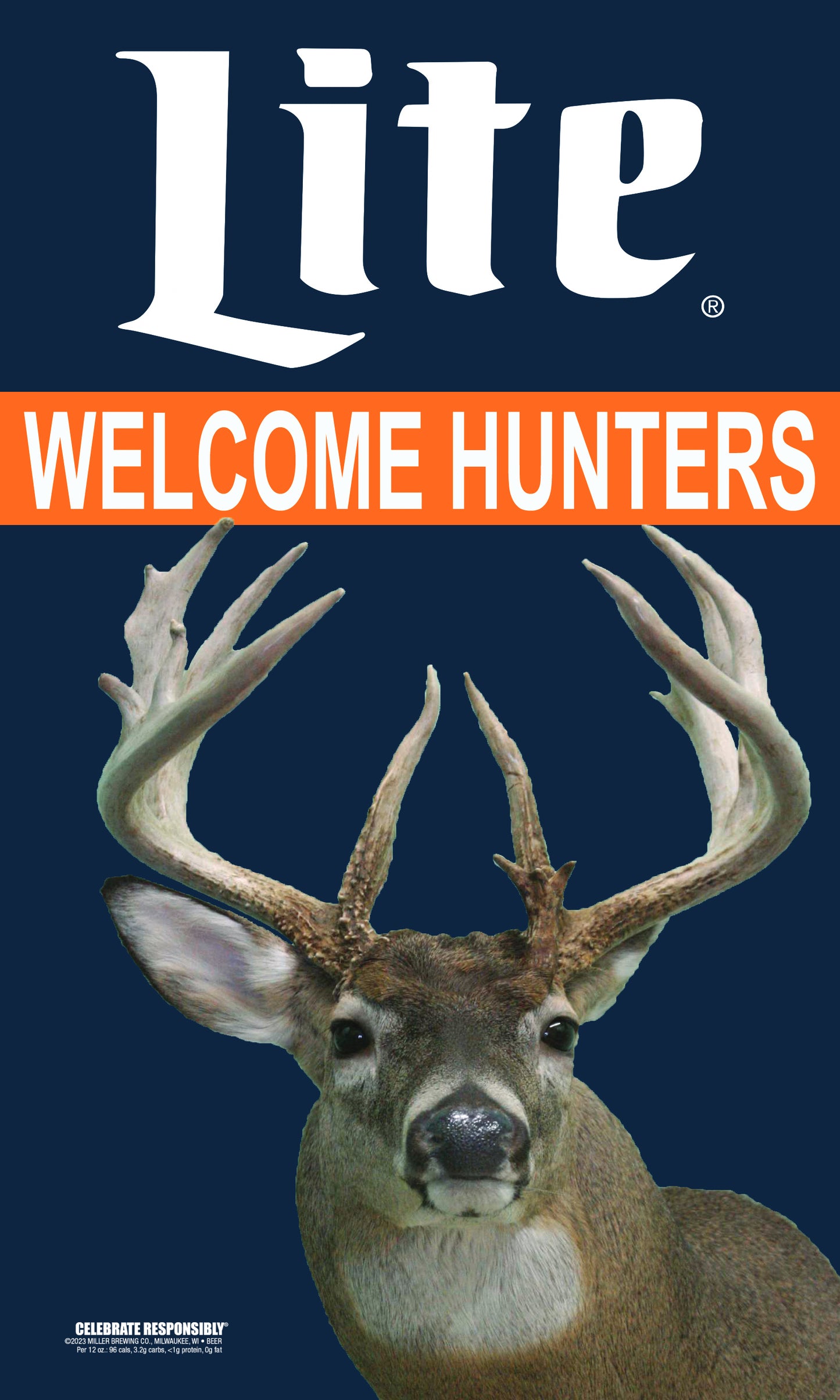 Lite Welcome Deer Hunters 24" x 40" Banner