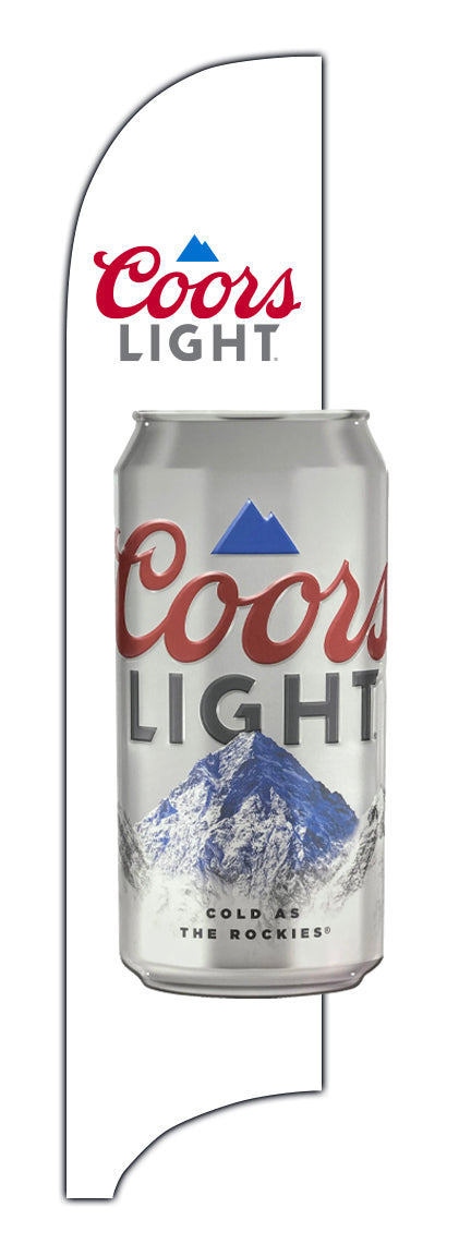 Coors Light 3D Tail Feather Flags Medium 9.5' tall